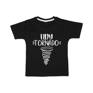 Conjunto de camiseta de algodón con estampado Tiny Tornado y pantalones cortos grises para niños, ropa informal - Product Image 2