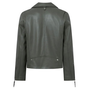 Chaqueta de Cuero para Hombre, Estilo Casual, con Capucha, Diseño de Parches en Color Sólido, Multicolor, con Logotipo Personalizado, Estilo Biker, a la Moda - Product Image 2