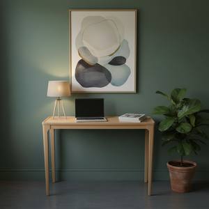 Table basse rectangulaire PKP moderne pour salon, style Vietnamien, en bois d'hévéa durable, placage MDF, finition blanc nacré et abricot sherbet - Product Image 2