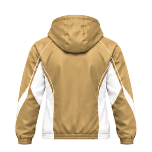 Ensemble de survêtement de jogging pour homme de haute qualité, veste coupe-vent à capuche et pantalon à taille élastique assorti pour la course à pied - Product Image 6