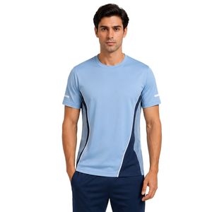 Camiseta Deportiva de Alto Rendimiento para Hombre, Azul Cielo y Azul Marino, Secado Rápido, para Gimnasio, Running, Entrenamiento, Personalizada, Ropa Deportiva OEM - Product Image 1