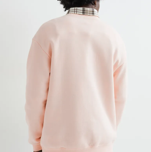 Sudadera de cuello redondo para hombre, personalizada OEM, de invierno, lisa, teñida, de poliéster/algodón, antipilling - Product Image 3