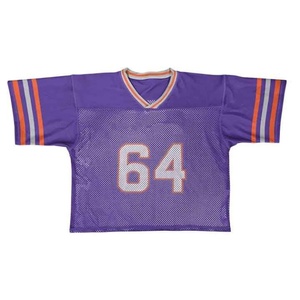 เสื้อฟุตบอลอเมริกันแบบตาข่ายสั่งทำพิเศษ หมายเลข 64 คอวี แขนสั้น ระบายอากาศ แห้งเร็ว JACOMO APPAREL โพลีเอสเตอร์ 100% - Product Image 4
