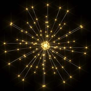 Ensemble de 10 lumières de Noël en cuivre blanc chaud, effet feu d'artifice, 7,9 pouces de long - Product Image 6