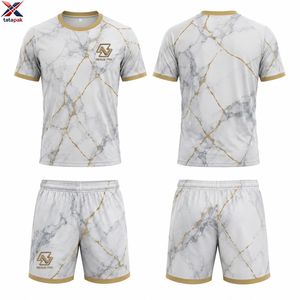 Conjunto de Camiseta y Pantalones Cortos de Fútbol de Calidad de Exportación, Hechos de Tela de Poliéster Interlock, para Equipos Deportivos Unisex para Adultos, OEM - Product Image 3