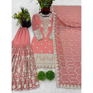 Magnifique robe de soirée, haut-plazzo et dupatta - Product Image 6