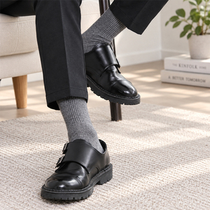 Made in Korea <b>Men's</b> Autumn Casual Dress Crew <b>Socks</b> K015 - Product Image 3