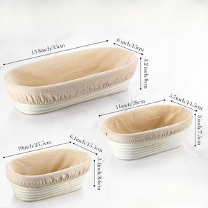 Rattan <b>Bread</b> Proofing <b>Basket</b> Oval Shape Natural Dough Rising <b>Basket</b> For Artisan Sourdough Baking Kitchen Tool Made In Vietnam - Product Image 5