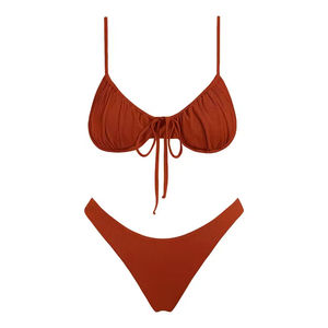 Conjunto de Bikini para Mujer 2026 a Precio Económico, Hecho a Medida, de Alta Calidad, Estilo Casual, Dos Piezas, Traje de Baño Sexy con Top Corto y Hombros Caídos - Product Image 6