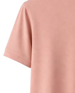 Custom <b>Peach</b> Men Polo Shirt Cotton Blend Casual Short Sleeve Summer <b>Top</b> With Black Contrast Collar Classic Fit Plain Design <b>Top</b> - Product Image 6