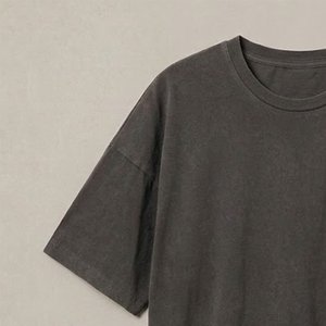 New OEM Bulk Wholesale Premium <b>Acid</b> Washed Women's T-Shirt Cotton Oversized <b>Drop</b> Shoulder Heavyweight Custom Printing Breathable - Product Image 6