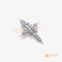 Collier Pendentif Croix Gothique en Moissanite, Charme Vintage en Argent, Bijou Tendance pour Hommes et Femmes, Idéal comme Cadeau