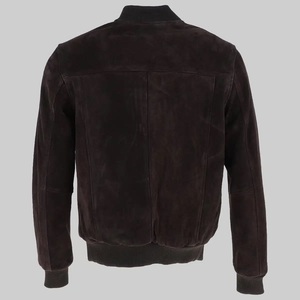 Made to measure Genuine Leather <b>Men's</b> Winter <b>suede</b> leather Bomber <b>Jacket</b> with Zipper Closure - Product Image 5
