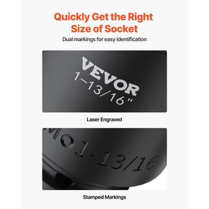 Set di chiavi a bussola a impatto da 29 pezzi con attacco da 3/4 di pollice, costruzione robusta, bussole a 6 punte in CR-M0 - Product Image 4