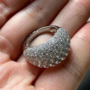 Cluster Moissanite Diamond Wide Band Micro Pave <b>Set</b> Wedding <b>Ring</b> 925 <b>Sterling</b> <b>Silver</b> Hip Hop Half Eternity Thick <b>Ring</b> for Men's - Product Image 2