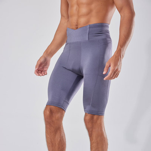 Short de sport décontracté gris léger et respirant à taille élastique avec poche pour la course et l'entraînement - Product Image 4