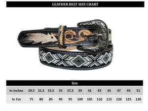 เข็มขัดแฟชั่นใหม่สำหรับผู้ชายและผู้หญิงเข็มขัดลูกปัดหนังแท้เข็มขัดกางเกงยีนส์แบบตะวันตกพร้อมหัวเข็มขัดหมุดสีเงิน - Product Image 2