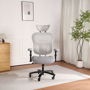 Sedia da Ufficio Ergonomica Grande e Alta con Schienale Regolabile, Poggiatesta Angolabile e Supporto Lombare Adattivo, Sedia Gaming Traspirante in Rete - Product Image 2