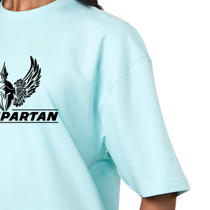 เสื้อยืดโอเวอร์ไซส์สีเขียวมิ้นท์สำหรับผู้หญิง ผ้าฝ้ายเนื้อนุ่ม คอกลม ทรงหลวม สวมใส่สบาย เหมาะสำหรับใส่พักผ่อนหรือใส่เที่ยว สไตล์สตรีทแฟชั่น - Product Image 3