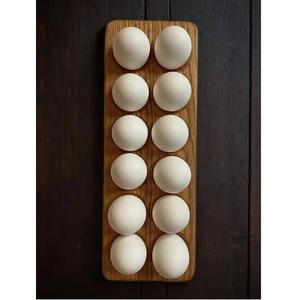 Expositor de huevos de madera de excelente calidad para encimera de cocina, soporte para huevos para almacenamiento en el hogar, disponible para la venta. - Product Image 1