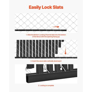 Recinzione a Catena in HDPE ad Alta Densità con Doghe Verticali a Doppia Parete e Blocco Inferiore per la Privacy - Product Image 6