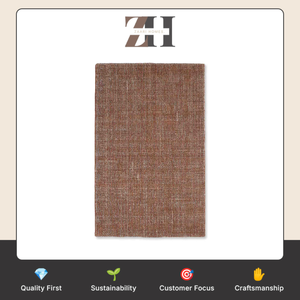 Tapis en laine et polyester tissé à la main, revêtement de sol texturé rustique pour la décoration intérieure moderne, fournisseur en gros - Product Image 6