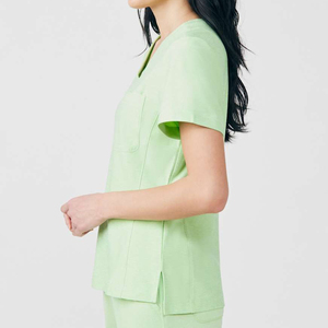 Custom Logo Women V Neck Medical Scrubs <b>Set</b> 94% Polyester 6% Spandex Multi Pocket Nurse Uniform Hospital Workwear Wholesale - Product Image 3