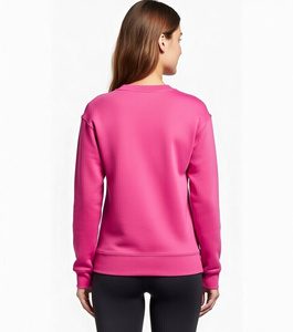 เสื้อฮู้ดดี้และเสื้อสเวตเชิ้ตผ้าเทอร์รี่สำหรับผู้หญิง 100% ผ้าฝ้าย ไซส์ใหญ่ แบบยาว สีพื้น สำหรับฤดูหนาวและฤดูใบไม้ผลิ - Product Image 3