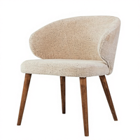 Chaise de salon en bois massif durable avec assise en tissu capitonné, siège moderne pour salle à manger, idéale pour la maison, l'appartement, le restaurant, le café, l'hôtel