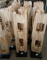 Support décoratif en bois flotté, présentoir en bois artisanal pour la décoration intérieure et les accessoires de bureau