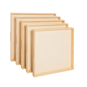 Bandeja Irregular de Madera de Acacia Tradicional Hecha a Mano con Patrones Geométricos Pintados a Mano - Venta al por Mayor - Product Image 5