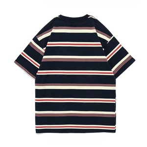 T-shirt en coton uni de haute qualité pour homme, col rond, décontracté, en jersey de coton - Product Image 4