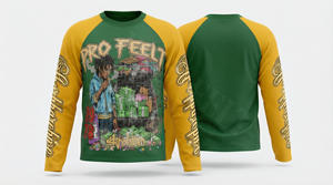 Fabricante de Ropa de Verano Personalizada al por Mayor OEM ODM, Camiseta de Manga Corta Raglán de Alta Calidad, Cuello Transpirable, Estilo Hip Hop para Hombre - Product Image 4