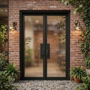 Porte d'entrée double en fer forgé de qualité supérieure KHP, design victorien luxueux, galvanisée, résistante à la rouille, fabriquée au Vietnam - Product Image 3