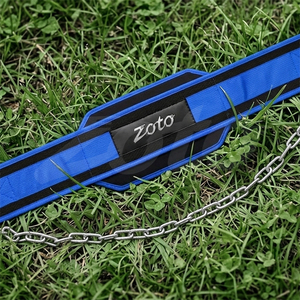Custom Logo Nylon Dipping <b>Belt</b> Premium Weighted Pull Up Gym <b>Belt</b> with Steel <b>Chain</b> & Carabiner Wholesale - Product Image 6