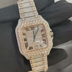 Hip Hop Luxury VVS D Colour Moissanite Designers <b>Watches</b> Automatic <b>Mechanical</b> Diamond <b>Watches</b> <b>for</b> <b>Men</b> Iced Out <b>Watches</b> - Product Image 5