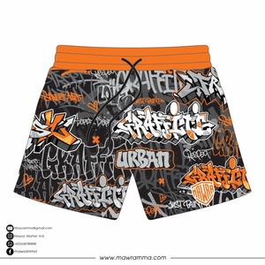 Pantalones Cortos Deportivos para Hombre con Estampado de Grafiti, Cintura Naranja, Secado Rápido, Poliéster, Estilo Urbano, para Natación, Entrenamiento, Gimnasio, Correr, Playa - Product Image 5