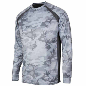 T-shirt à manches longues pour homme, couleurs personnalisées, écologique, 320g, UPF 35, respirant, séchage rapide, vêtements de pêche, vêtements de plein air - Product Image 1