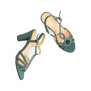 Sandalia Formal Tacón Verde FR5382 - Product Image 1