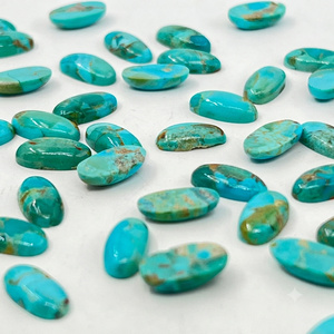 Turquesa azul Mohave, cabujón de forma ovalada larga, piedra preciosa suelta para la fabricación de joyas - Product Image 5