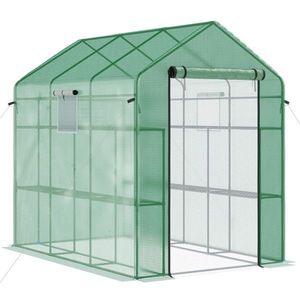 Mini Serra Moderna Facile da Montare con Struttura in Acciaio Zincato e PVC/PE per Uso Domestico e Giardino - Product Image 5