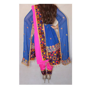 Vestido afgano elegante hecho a mano, tradicional, bordado, largo, ropa étnica para festivales, para mujeres. - Product Image 2