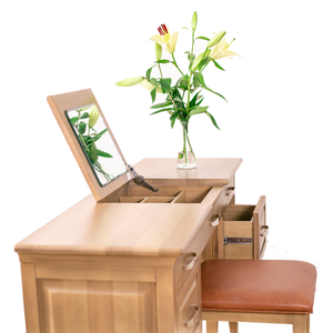ADELA Modern Solid Wood <b>Makeup</b> <b>Vanity</b> Standing <b>Mirror</b> Eco-Friendly Durable Hotel Bedroom Furniture Apartments Handcrafted - Product Image 1