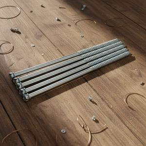 Tornillos para Madera de Doble Rosca Métrica y en Pulgadas, Cabeza Ranurada, Rosca Parcial, Clase 4.8 6.8, Acero al Carbono Zincado, Estándar DIN PDC - Product Image 1