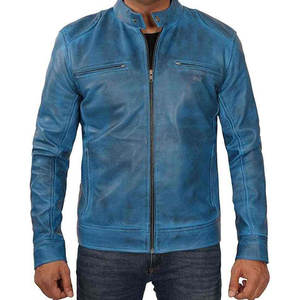 Veste en cuir pour homme de haute qualité avec impression de logo personnalisée en gros, imperméable, pour usage extérieur, veste en cuir d'hiver pour homme - Product Image 1