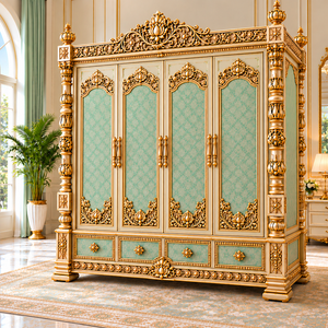 Designer Maharani Four Poster <b>Canopy</b> <b>Bed</b> Victorian Carved Four Poster <b>Bed</b> With NightStands Teak Wood Four Poster <b>Canopy</b> <b>Bed</b> USA - Product Image 4
