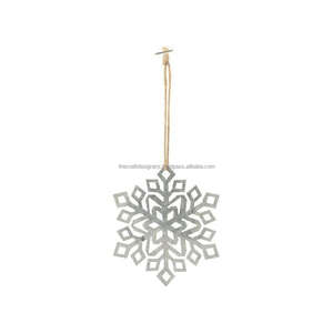 Copo de nieve colgante Adorno navideño Jardín Césped Granja Decoración Artesanía colgante Árbol de metal Adorno colgante y artesanías baratas - Product Image 1