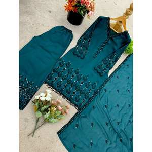 ชุดสูทนักออกแบบสตรีมีลำดับงานปัก-บนล่างและ dupatta - Product Image 5