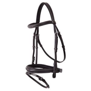 Brida de Cuero Genuino Negro Premium para Caballo con Diseño Acolchado Elegante y Comodidad al Montar - Product Image 1