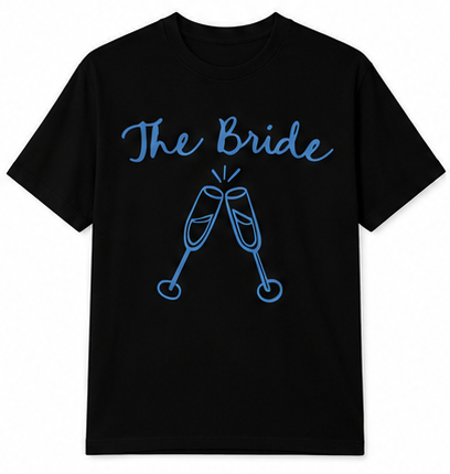 T-shirt de fête de mariée champagne